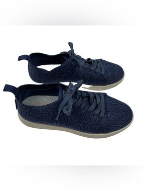 Woolloomooloo EUC Darwin Sneakers Womens 37 Navy Blue Merino Wool Lace Up